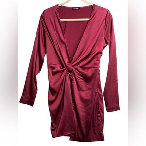 Fashion nova  Red Long Sleeve Dress